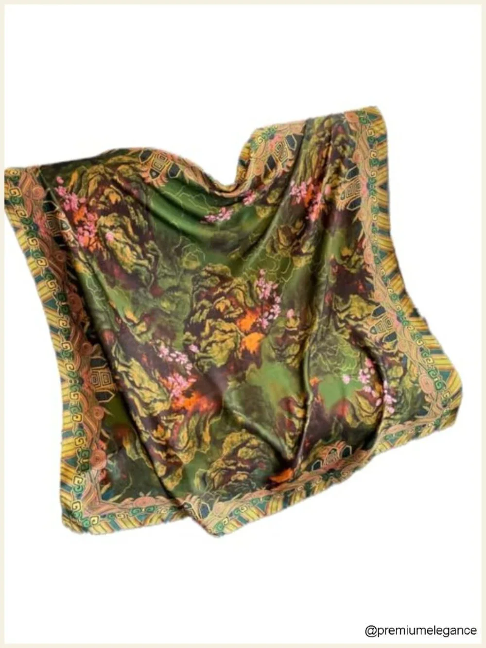 43 Inch Extra Large Square Scarf Shawl Satin Silk Feel Head Wrap